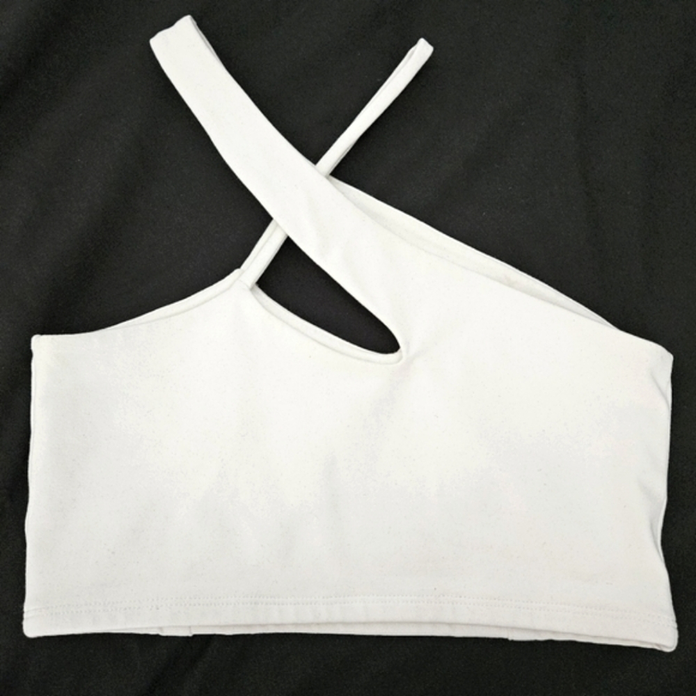 Donna Mizani white crop top, size XS